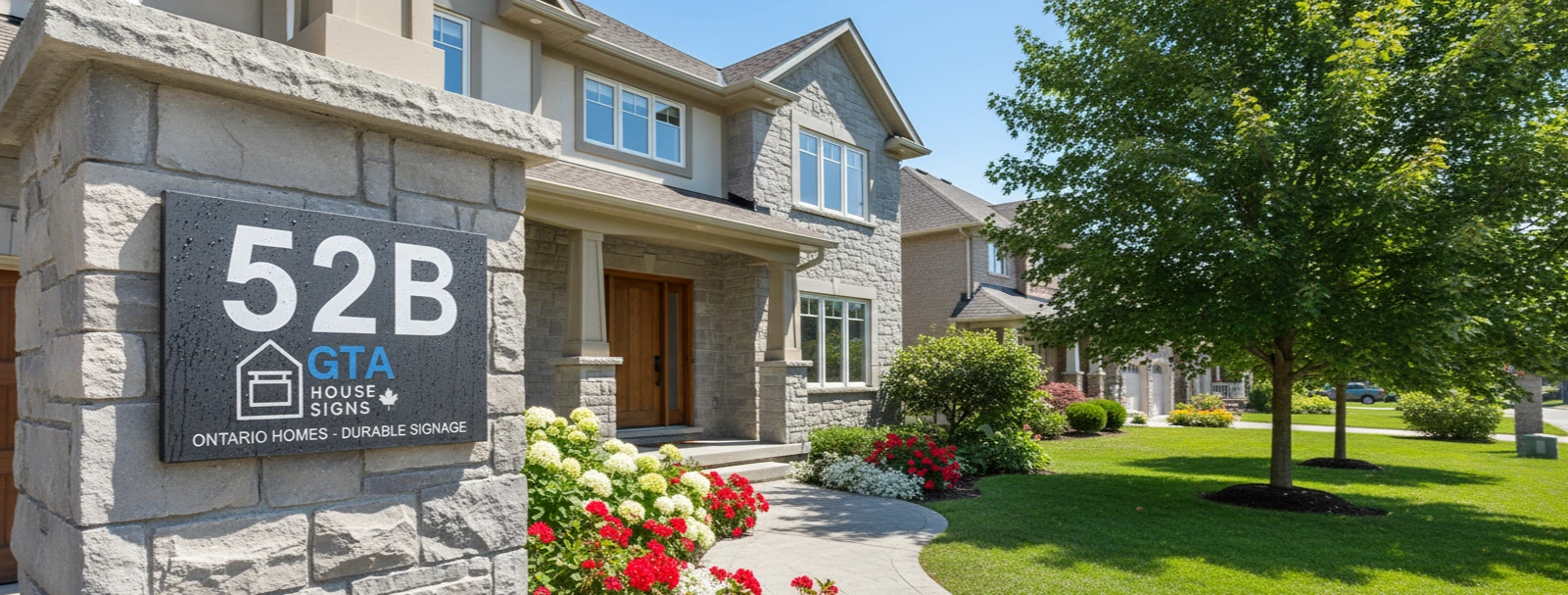 Durable House Number Signs for Ontario Homes