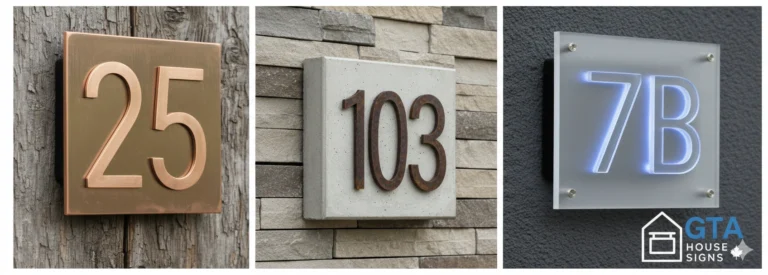 Material-Based House Number Signs